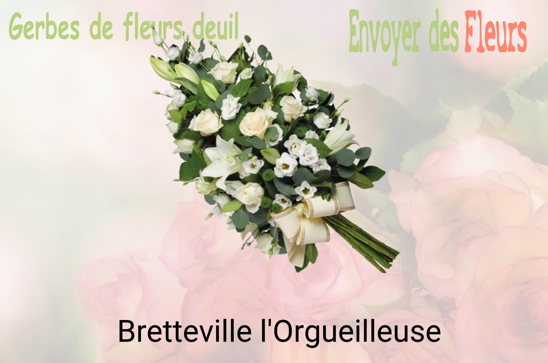 Gerbe de fleurs de deuil livrée à Bretteville-l'Orgueilleuse